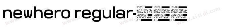 newhero regular字体转换